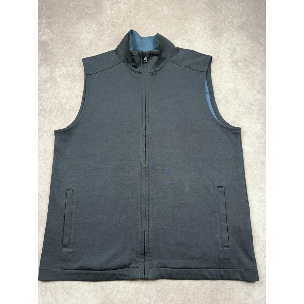 Bonobos Vest Mens Medium Gray‎ Full Zip Standard Fit Pockets Made in Peru